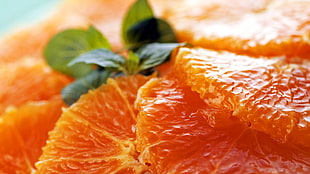 orange slice fruit close-up photo HD wallpaper
