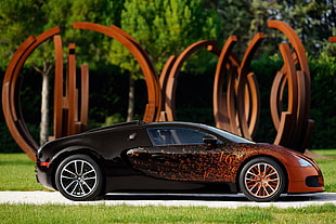 black and brown coupe HD wallpaper