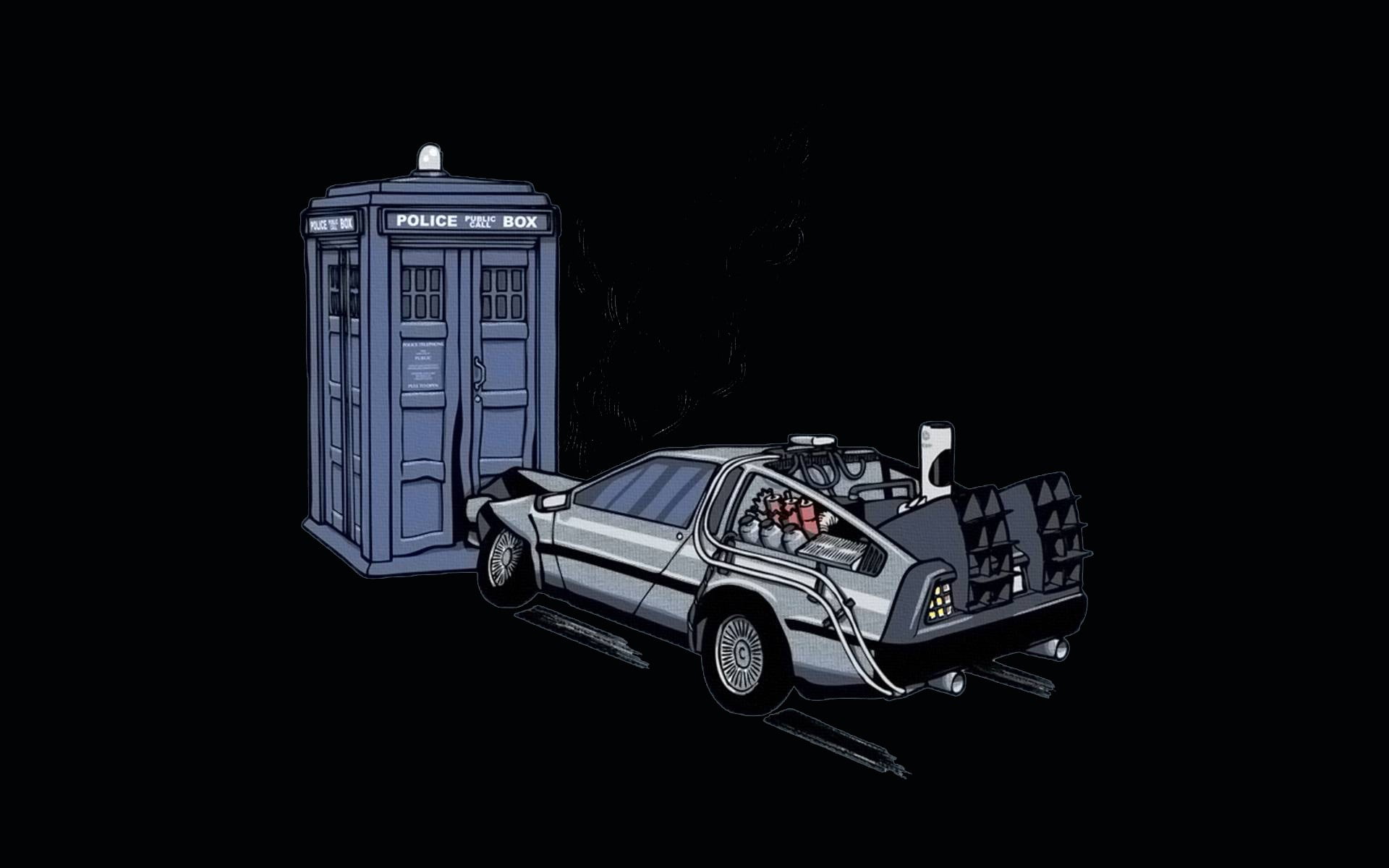 back to the future illustration, crossover, Back to the Future, Doctor Who