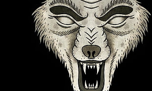 wolf logo, haste the day, metal, wolf, artwork HD wallpaper