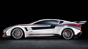 white sports car, Italdesign Brivido Martini Racing, supercars, car