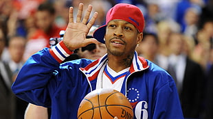 selective focus photography of Allen Iverson