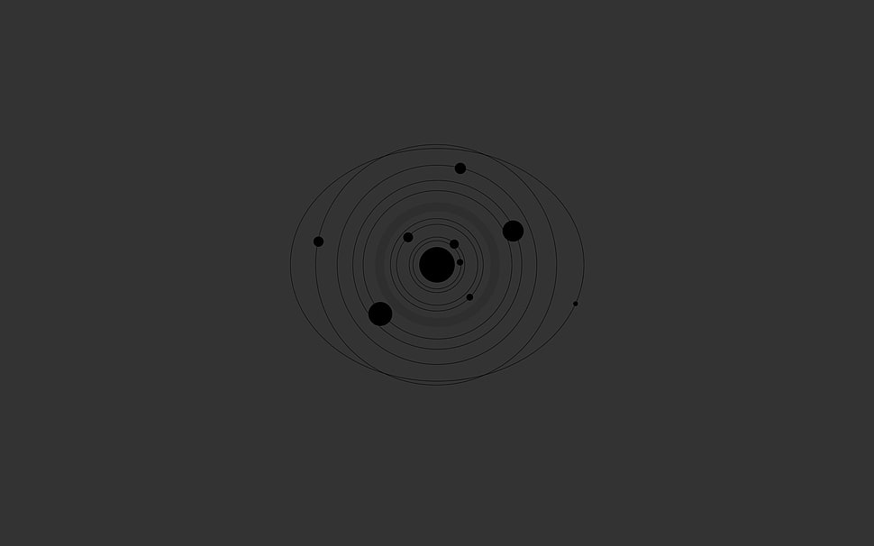 solar system diagram, minimalism, Solar System HD wallpaper