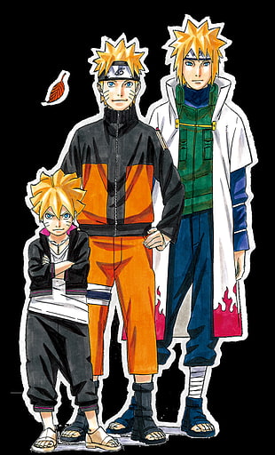 Boruto, Naruto and Nagato illustration HD wallpaper