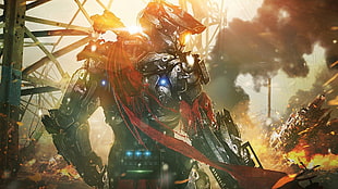 Halo character digital wallpaper, artwork, cyborg, soldier, war