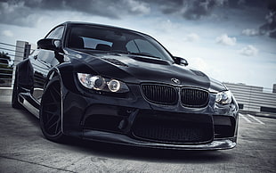 black BMW car, BMW M3 , car HD wallpaper