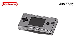 gray Nintendo DS with case, GameBoy Micro, Nintendo, consoles, simple background