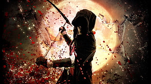 Assassin's Creed wallpaper, reaper, death, Moon, blood