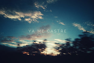 clouds with ya me castre text overlay, music, musical notes HD wallpaper