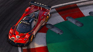 red and black NASCAR, Pagani Zonda GTR, car