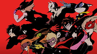 seven anime character wearing masks digital wallpaper