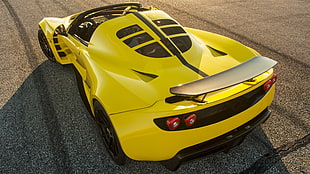 yellow and black sports car