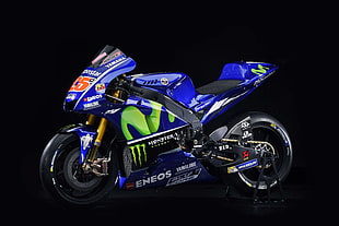 blue and green Eneos sport motorcycle HD wallpaper