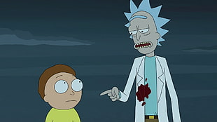 Morty cartoon scene, Rick and Morty, Adult Swim, cartoon, Rick Sanchez HD wallpaper