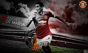 Angel Di Maria poster, Manchester United , red devil, footballers, Ángel Di María