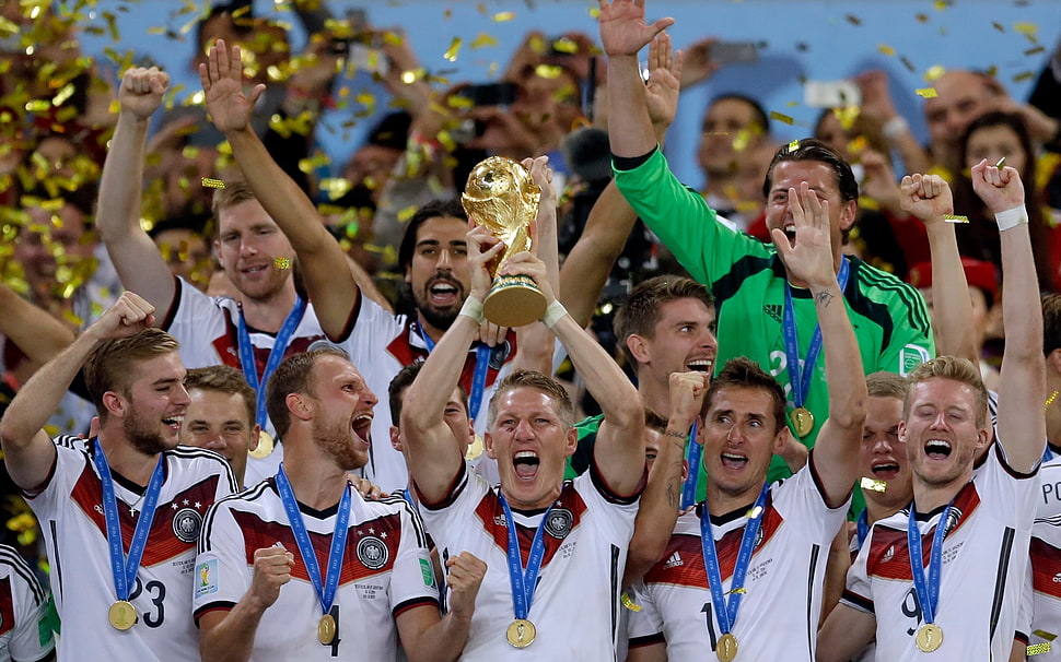 gold trophy, FIFA World Cup, soccer, sports, Germany HD wallpaper