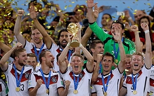 gold trophy, FIFA World Cup, soccer, sports, Germany HD wallpaper