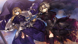two female characters illustration, armor, dress, Fate/Apocrypha , Fate/Grand Order HD wallpaper