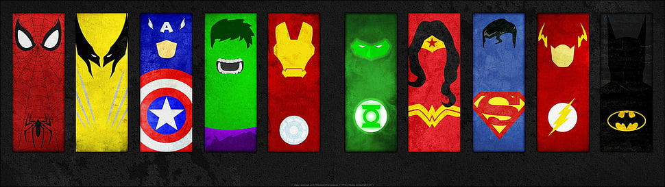 Marvel and DC heroes HD wallpaper
