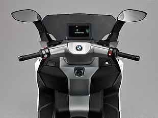 black and gray BMW touring scooter HD wallpaper