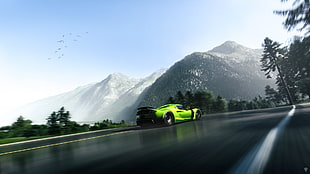 green supercar digital wallpaper, video games, Driveclub, Hennessey Venom GT, racing