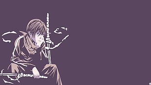 anime character holding sword, Noragami, Yato (Noragami), anime boys