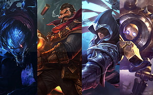 four Mobile Legends characters collage HD wallpaper