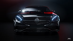 black Mercedes-Benz car
