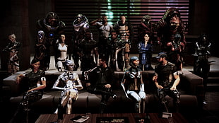 assorted action figures, fantasy art, Mass Effect, video games HD wallpaper