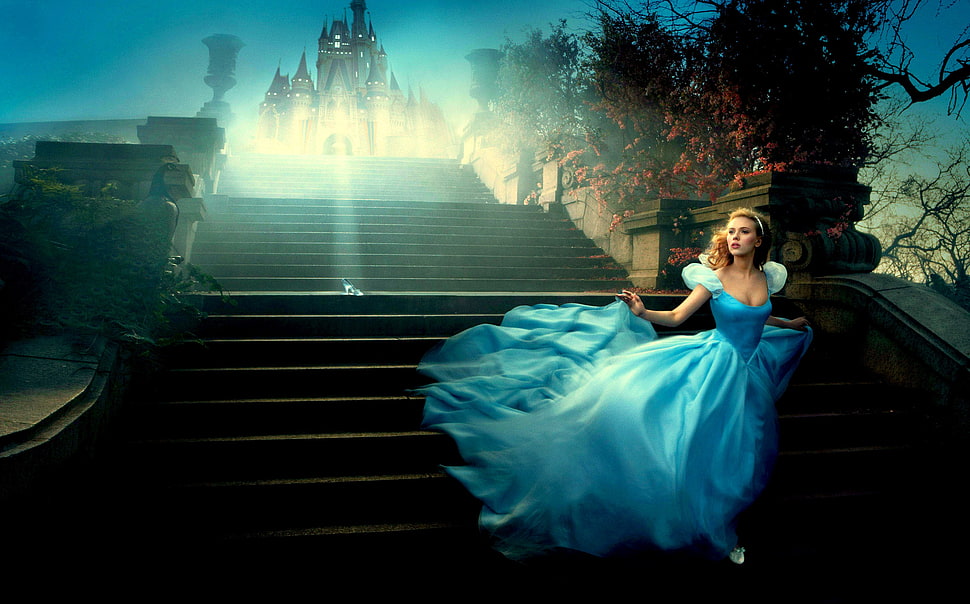 Cinderella digital wallpaper, Scarlett Johansson HD wallpaper