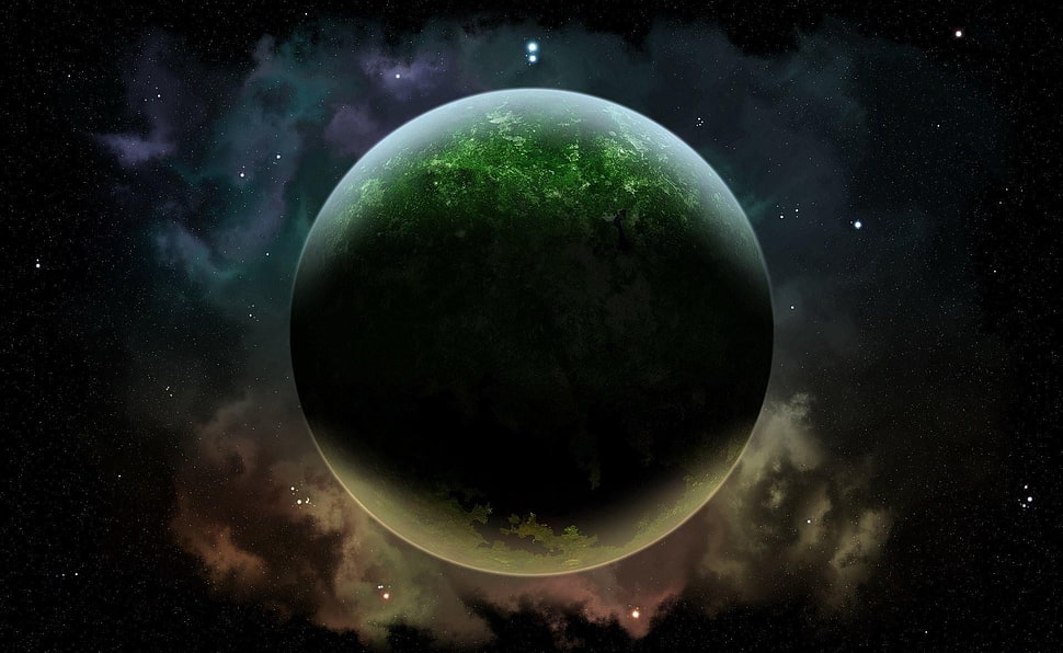 green planet digital wallpaper HD wallpaper