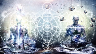 human muscular system graphic, meditation, spiritual, Cameron Gray HD wallpaper