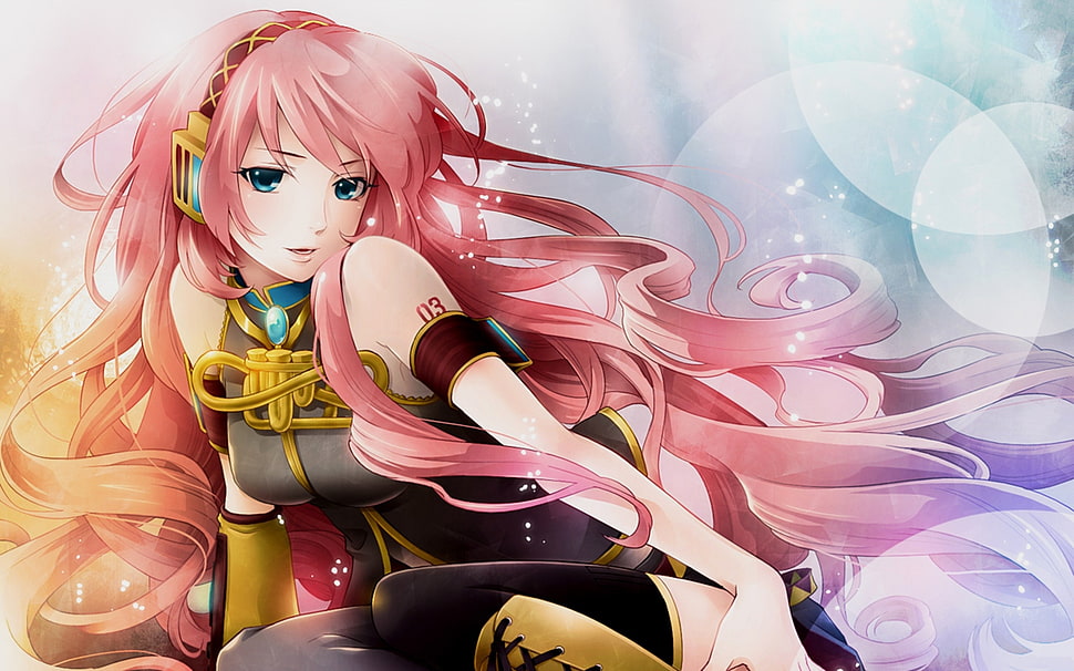 pink haired Woman anime character HD wallpaper