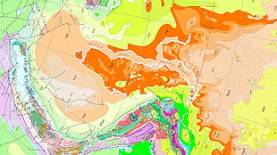 multicolored map chart, map, Russia HD wallpaper