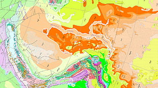 multicolored map chart, map, Russia