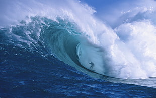 body of water, sea, waves, surfers, surfing HD wallpaper