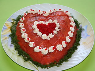 heart fondant cake HD wallpaper