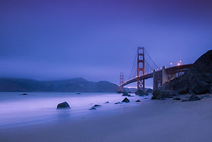 Golden Gate Bridge during Nighttime HD wallpaper