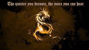 The quieter you become, the more you can hear quote text, dragon, quote, Kali Linux HD wallpaper