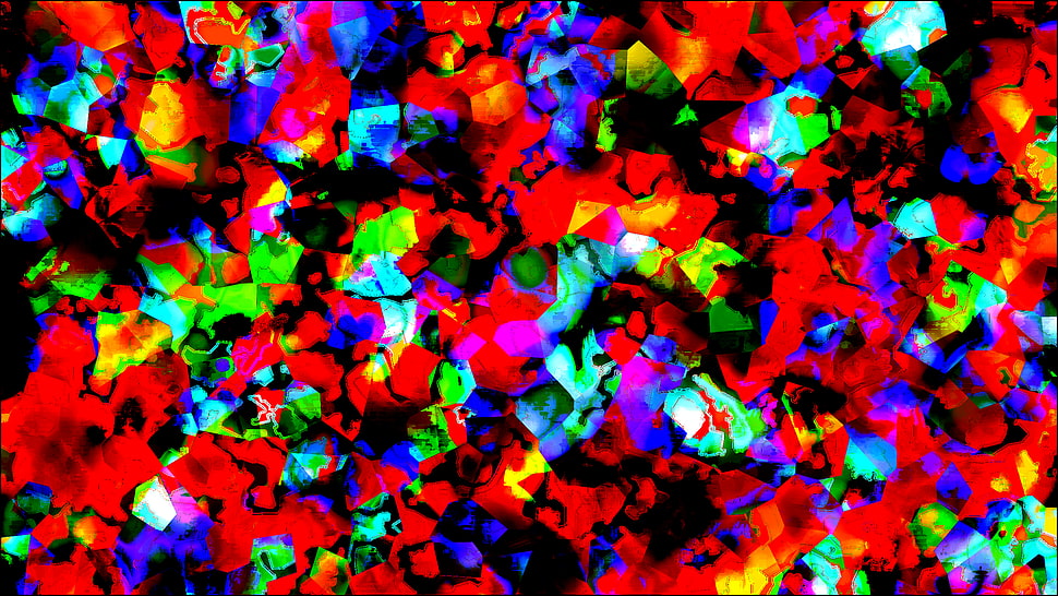 multicolored illustration, bright, abstract, trippy, LSD HD wallpaper