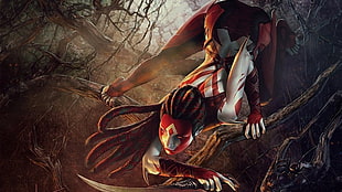 female character holding blade digital wallpaper, Magic: The Gathering, assassins , hunter