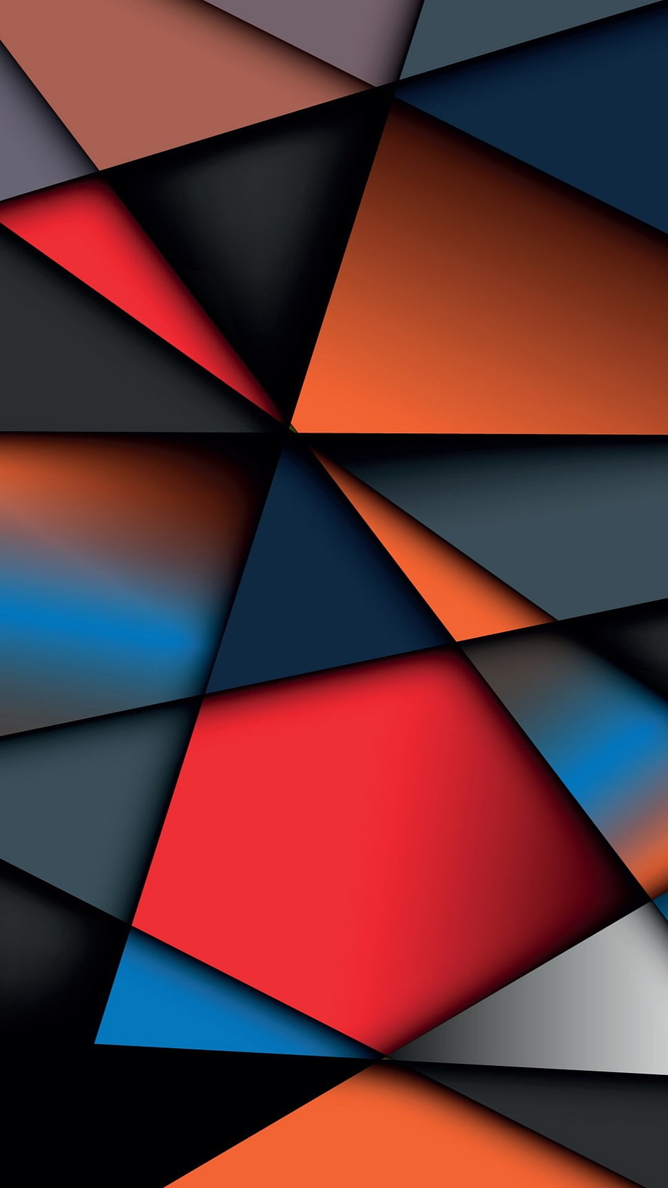 assorted-color graphic artwork, portrait display, abstract, digital art, geometry HD wallpaper