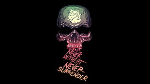 skull digital wallpaper, skull