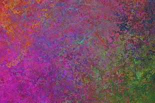 pink, green, and orange abstract painting