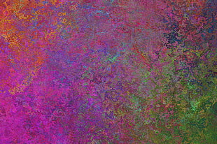 pink, green, and orange abstract painting