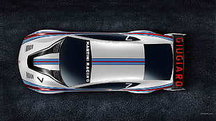 white and black Martini Racing remote control car HD wallpaper