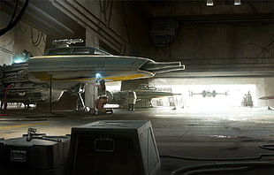 black and gray car engine bay, Star Wars, spaceship, Y-Wing, X-wing HD wallpaper