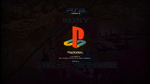 PlayStation logo, Play Station, Play Station 2, Sony, vaporwave HD wallpaper