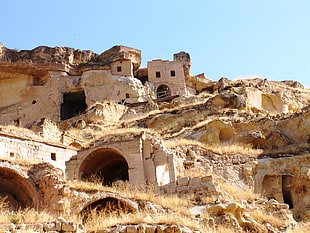 Concrete vintage structures, cappadocian HD wallpaper