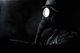 black gas mask, gas masks, apocalyptic, dark, military